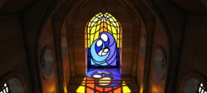 Stained Glass Window Nativity Scene